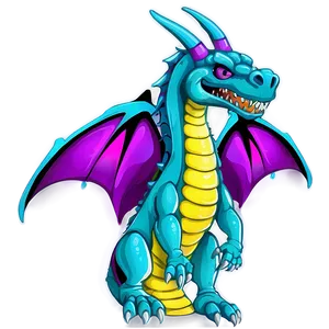 Neon Dragon Clipart PNG 06282024