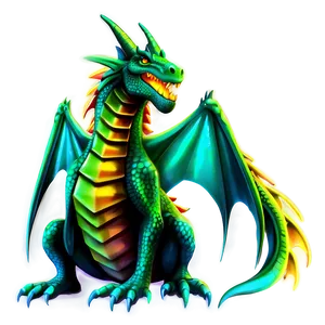 Neon Dragon Clipart PNG 06282024 PNG
