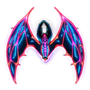 Neon Dragon Wings PNG 06122024