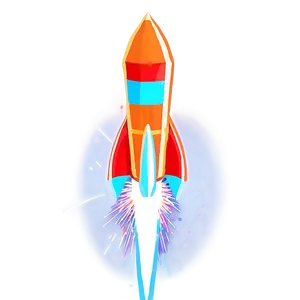 Neon Firework Rocket PNG Sph94
