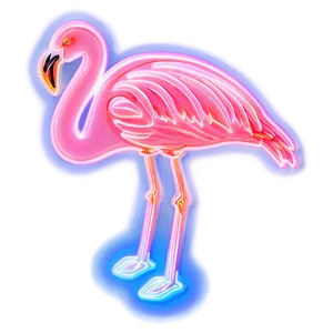 Neon Flamingo Light PNG 06292024