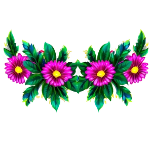 Neon Floral Pattern Png Iws62 PNG image