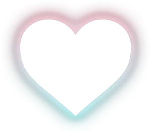 Neon Glow Heart Graphic PNG image