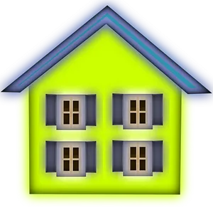 Neon Glow House Illustration
