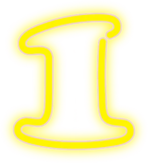 Neon Glow Letter L PNG image