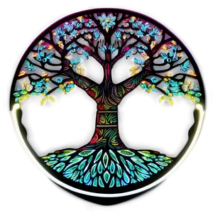 Neon Glow Tree Of Life Concept PNG 30 PNG
