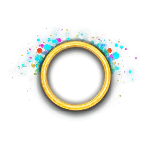 Neon Gold Circle Frame Png 56 PNG image