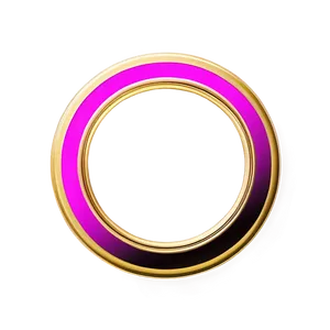 Neon Gold Circle Frame PNG Mfc66 PNG