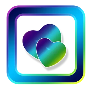 Neon Gradient Hearts Icon