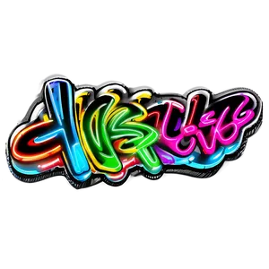 Neon Graffiti PNG Bpg34 PNG