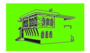 Neon Green Abstract House Design