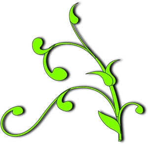 Neon Green Floral Graphic PNG image