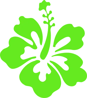 Neon Green Hibiscus Graphic