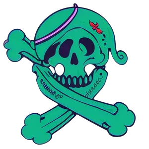 Neon Green Jolly Roger PNG