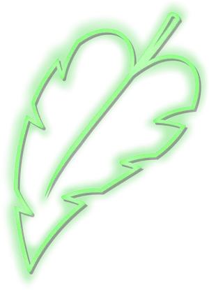 Neon Green Leaf Graphic