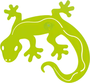 Neon Green Plastic Gecko Toy PNG image