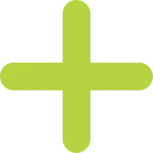 Neon Green Plus Sign PNG image