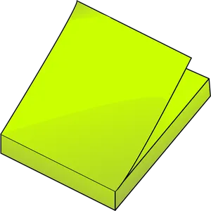 Neon Green Post It Note Pad PNG image