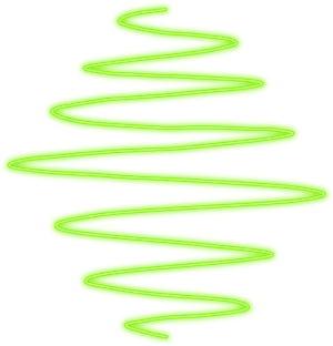 Neon Green Spiral Line PNG image