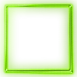 Neon Green Square Frame PNG image