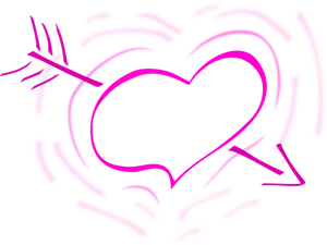 Neon Heart Arrow Glow