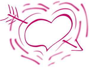 Neon Heart Arrow Illustration