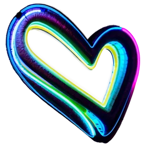 Neon Heart Art Png Nks PNG image