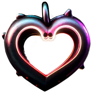 Neon Heart Background PNG 06122024