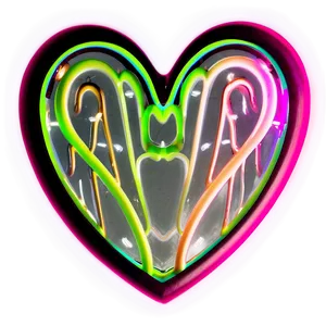Neon Heart Clipart Glow PNG 8