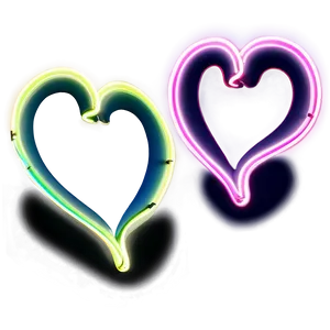 Neon Heart Clipart Glow PNG Iau40
