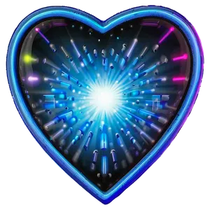 Neon Heart Decoration PNG Ecg19 PNG