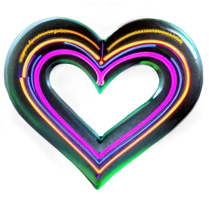Neon Heart Design PNG Crx PNG