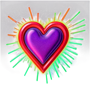 Neon Heart Drawing Png Ddh PNG image