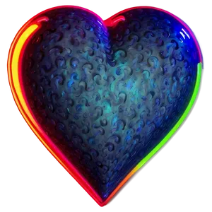 Neon Heart Element PNG 06122024 PNG
