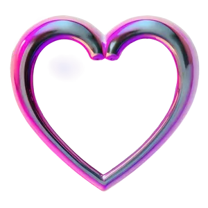 Neon Heart Emoji PNG Art Pdu45 PNG