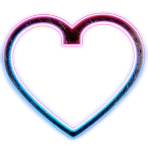 Neon Heart Frame PNG 06122024