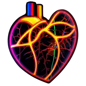 Neon Heart Graphic PNG Cpf21 PNG