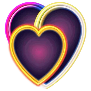 Neon Heart Illustration Png 06122024 PNG image