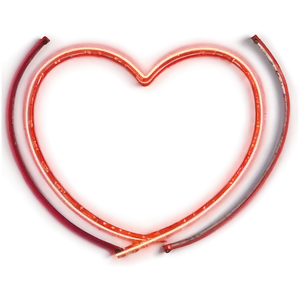 Neon Heart Light PNG B