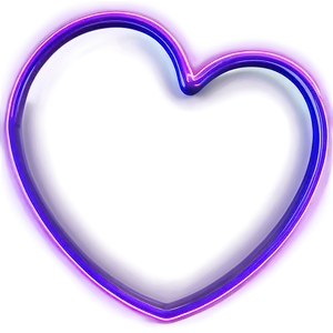 Neon Heart Light PNG D