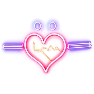 Neon Heart Outline Png 94 PNG image