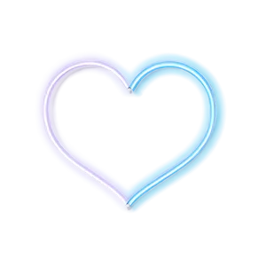Neon Heart Outline PNG Hkt38 PNG
