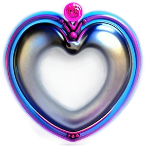 Neon Heart Overlay PNG Rwo70 PNG