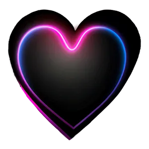 Neon Heart Shape Png 06122024 PNG image