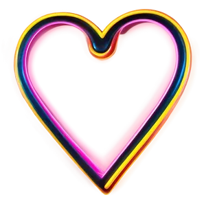 Neon Heart Shape Png 06122024 PNG image