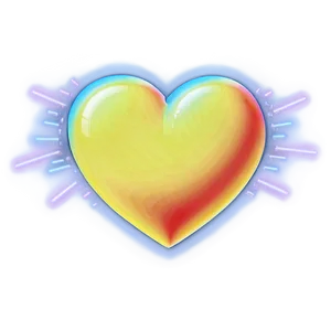 Neon Heart Shape PNG 06122024