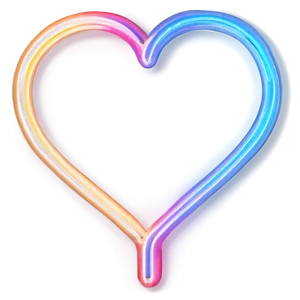 Neon Heart Shape PNG Rhv59 PNG