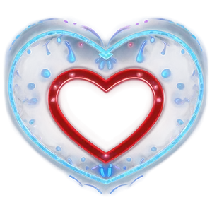 Neon Heart Vector PNG 06132024