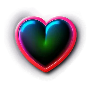 Neon Heart Vector PNG 06132024