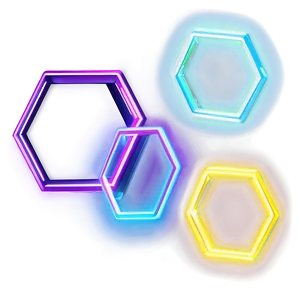 Neon Hexagon Outline Png Orb15 PNG image